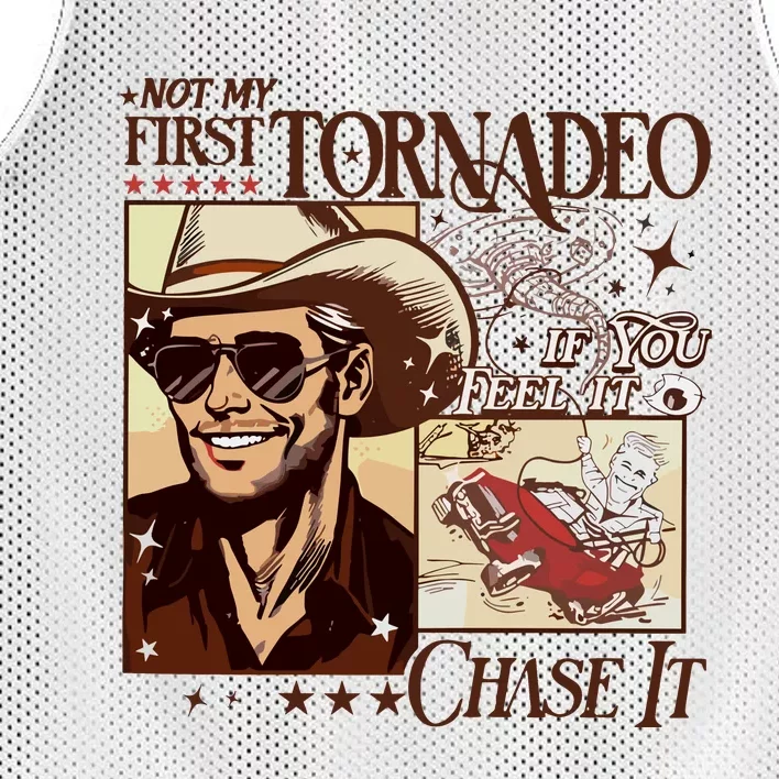 Not My First Tornadeo If You Feel It Chase It Mesh Reversible Basketball Jersey Tank