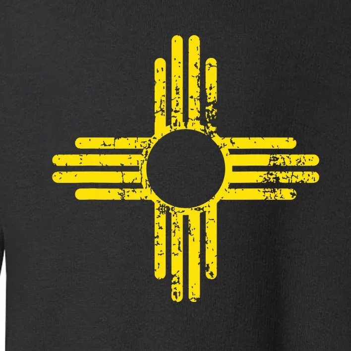 New Mexico Flag Distressed Yellow Zia Sun Alone Toddler Sweatshirt