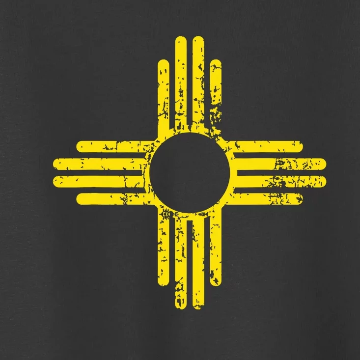 New Mexico Flag Distressed Yellow Zia Sun Alone Toddler T-Shirt