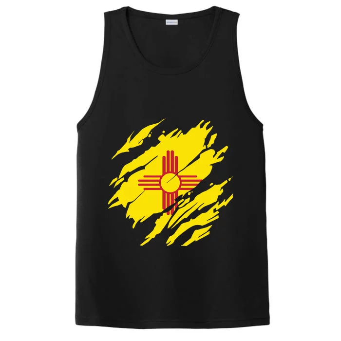 New Mexico Flag State Pride Roots Fan Patriotic New Mexico Performance Tank