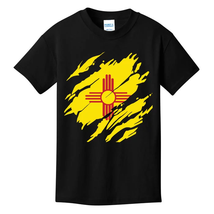 New Mexico Flag State Pride Roots Fan Patriotic New Mexico Kids T-Shirt