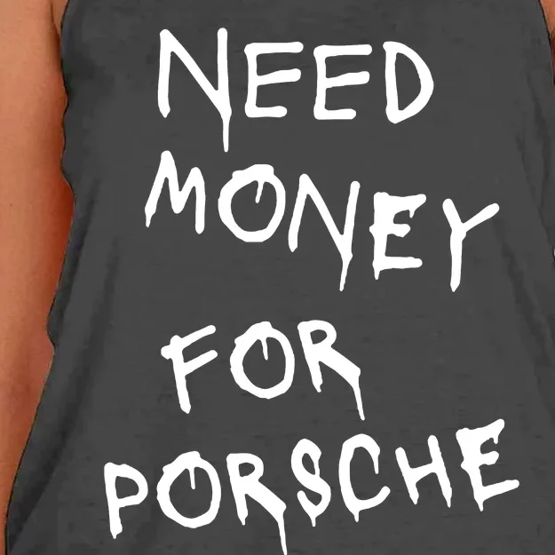 Need Money For Porsche Women's Knotted Racerback Tank