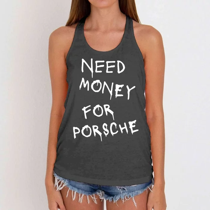 Need Money For Porsche Women's Knotted Racerback Tank