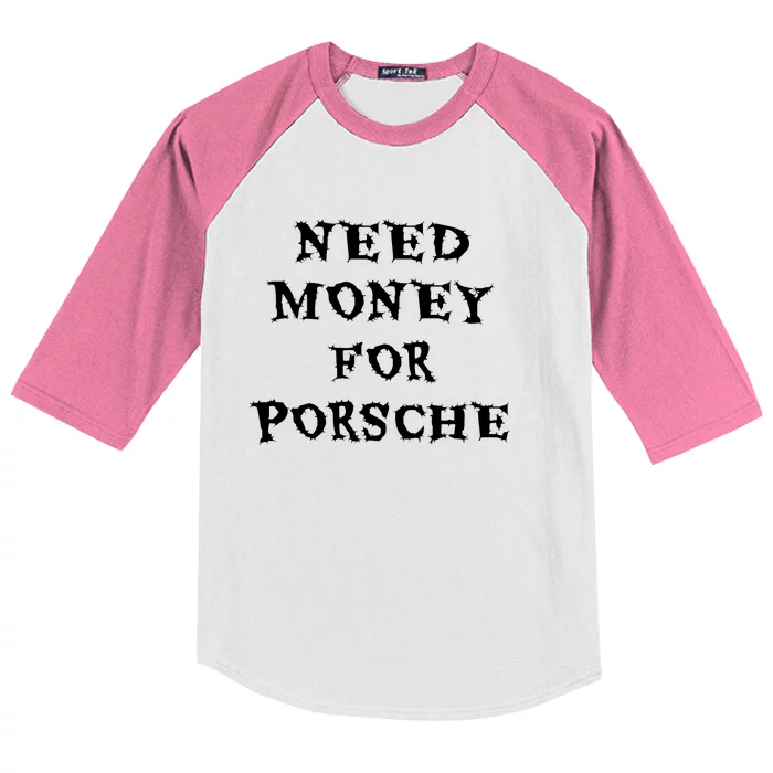 Need Money For Porsche Kids Colorblock Raglan Jersey