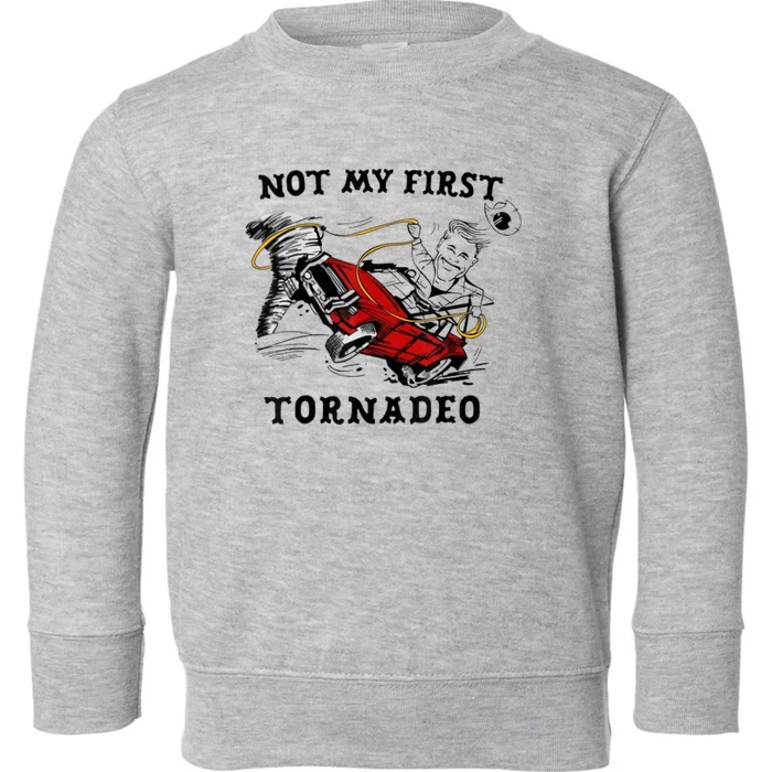 Not My First Tornado Not My First Tornado Funny Gift Toddler Sweatshirt