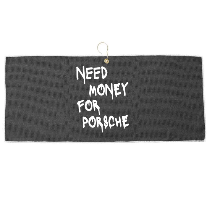 Need Money Funny Sports Car Large Microfiber Waffle Golf Towel