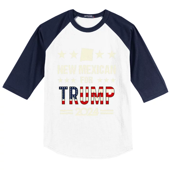 New Mexican For Trump 2024 Patriotic Republicans Campaign Baseball Sleeve Shirt