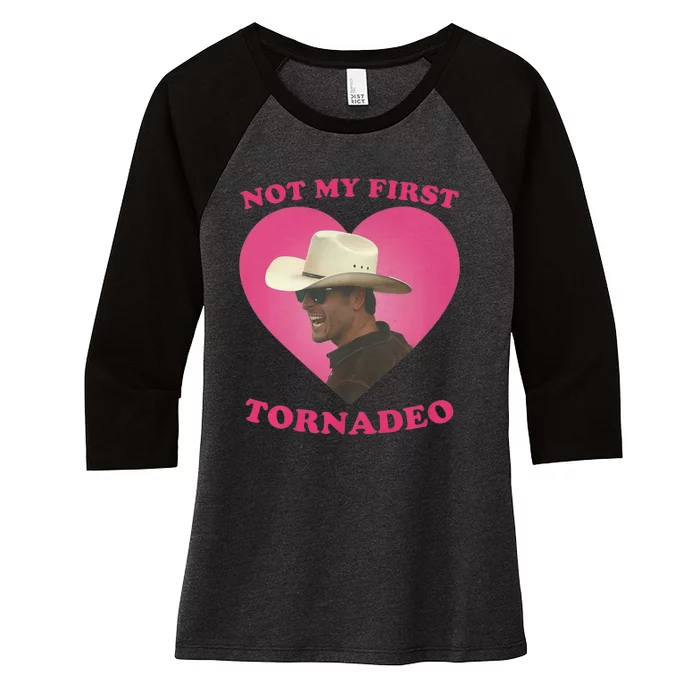 Not My First Tornadeo Not My First Tornado Women's Tri-Blend 3/4-Sleeve Raglan Shirt