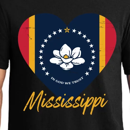 New Mississippi Flag In God We Trust Magnolia 2020 Ms Gift Pajama Set