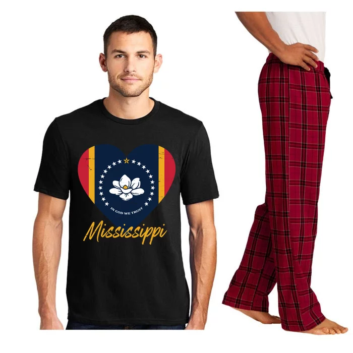 New Mississippi Flag In God We Trust Magnolia 2020 Ms Gift Pajama Set