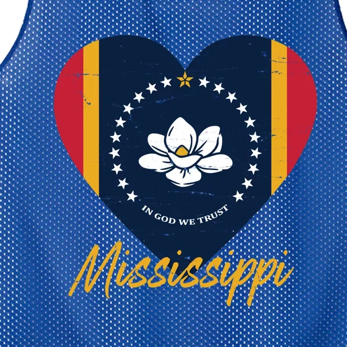 New Mississippi Flag In God We Trust Magnolia 2020 Ms Gift Mesh Reversible Basketball Jersey Tank