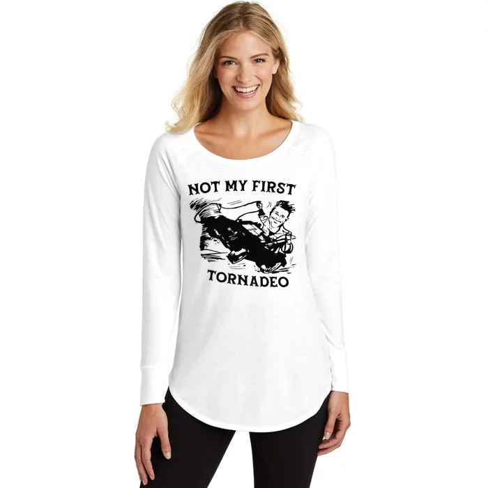 Not My Fist Tornado Vintage Retro Women's Perfect Tri Tunic Long Sleeve Shirt