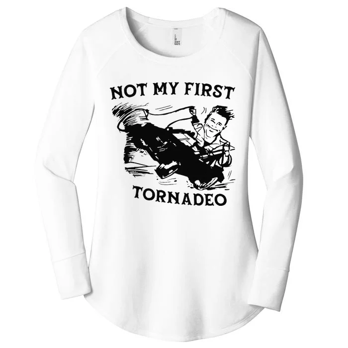 Not My Fist Tornado Vintage Retro Women's Perfect Tri Tunic Long Sleeve Shirt