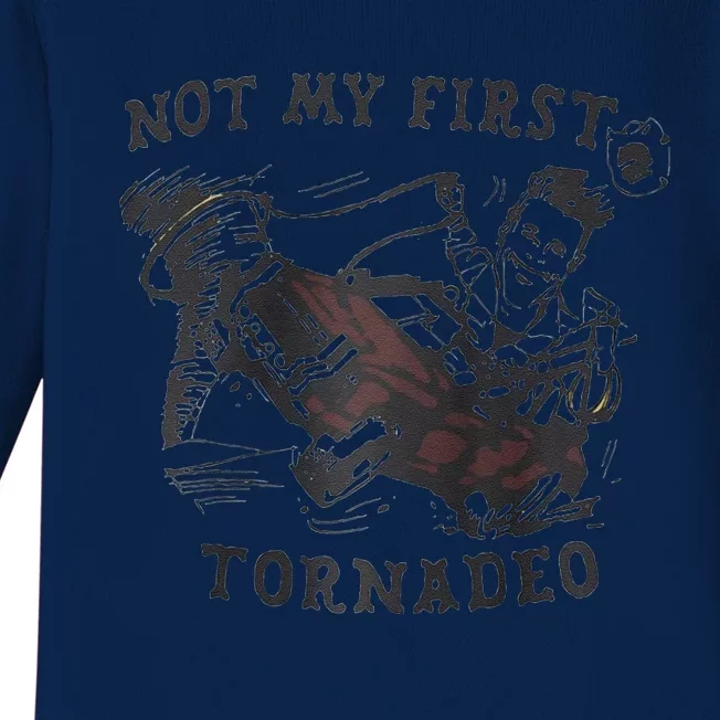 Not My First Tornado Raglan Baby Long Sleeve Bodysuit