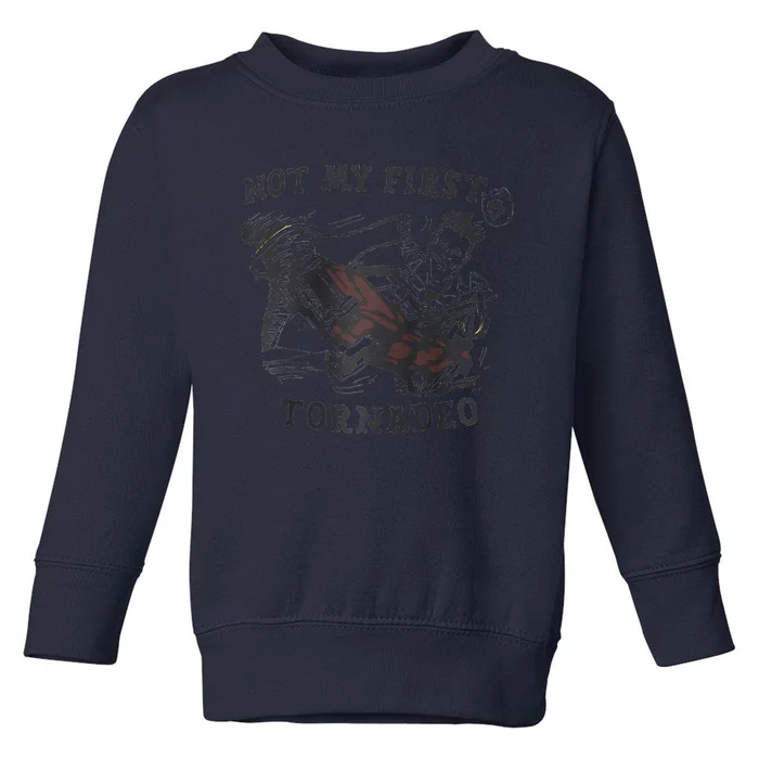 Not My First Tornado Raglan Toddler Sweatshirt