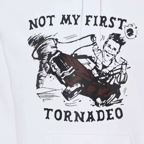 Not My First Tornado Raglan Premium Hoodie