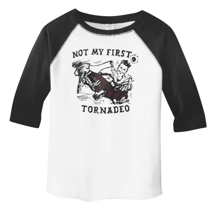 Not My First Tornado Raglan Toddler Fine Jersey T-Shirt