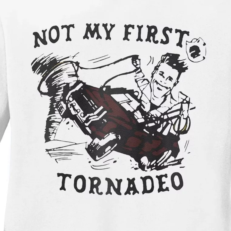 Not My First Tornado Raglan Ladies Long Sleeve Shirt