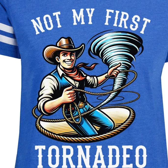 Not My First Tornado Not My First Tornadeo Rodeo Enza Ladies Jersey Football T-Shirt