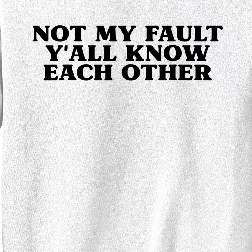 Not My Fault YAll Know Each Other Funny Quotes Sweatshirt