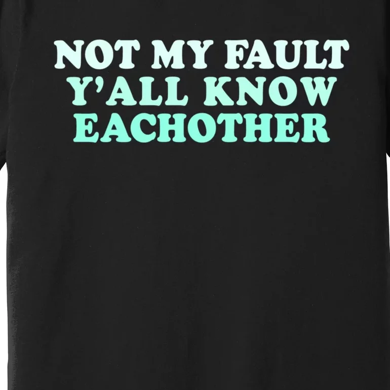 Not My Fault Y’all Know Eachother Premium T-Shirt