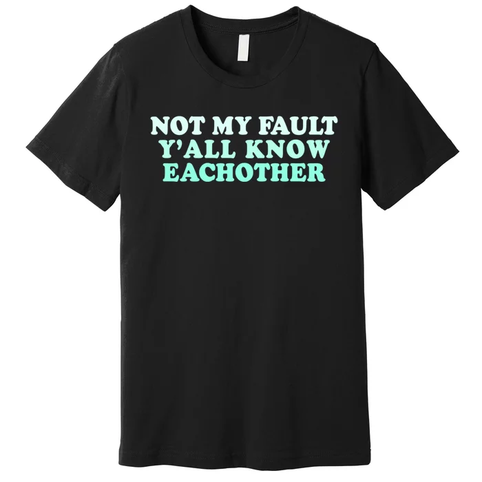 Not My Fault Y’all Know Eachother Premium T-Shirt