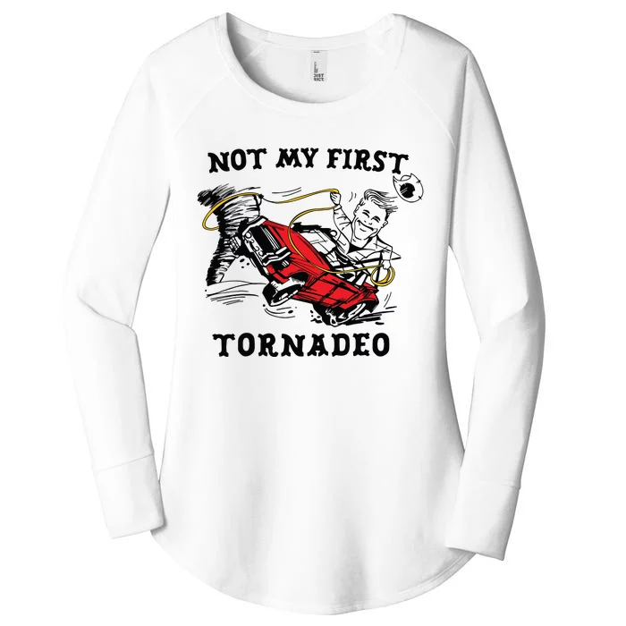 Not My First Tornadeo Not My First Tornado Women's Perfect Tri Tunic Long Sleeve Shirt