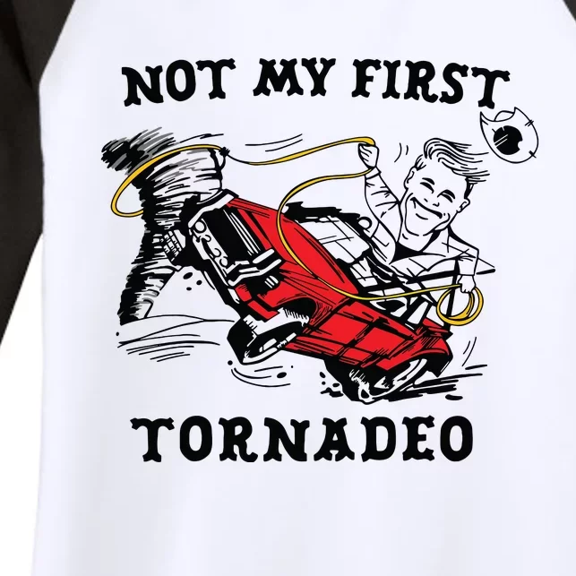 Not My First Tornadeo Not My First Tornado Women's Tri-Blend 3/4-Sleeve Raglan Shirt