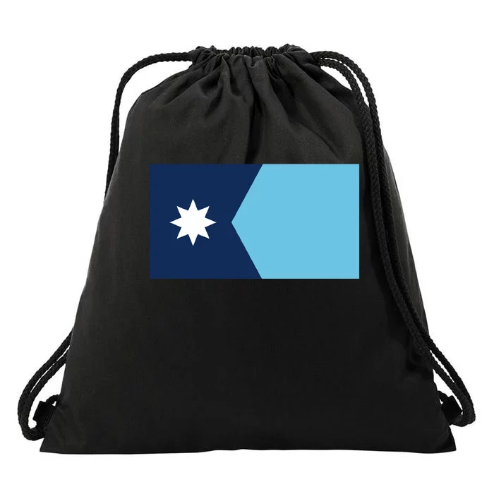 New Minnesota Flag Drawstring Bag