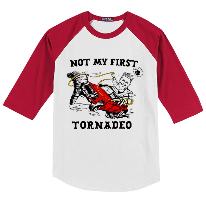 Not My First Tornadeo Not My First Tornado Kids Colorblock Raglan Jersey