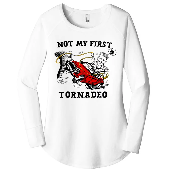 Not My First Tornadeo Not My First Tornado Women's Perfect Tri Tunic Long Sleeve Shirt