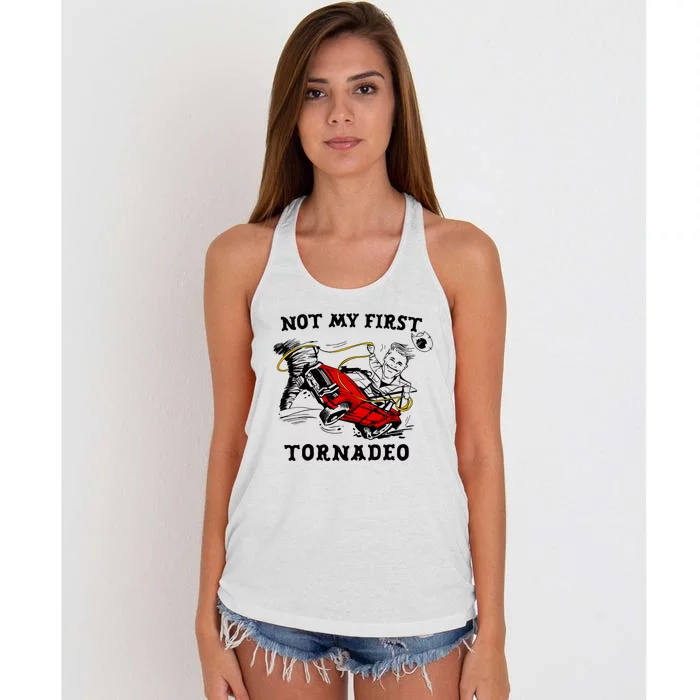 Not My First Tornadeo Not My First Tornado Women's Knotted Racerback Tank