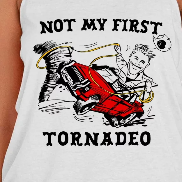 Not My First Tornadeo Not My First Tornado Women's Knotted Racerback Tank