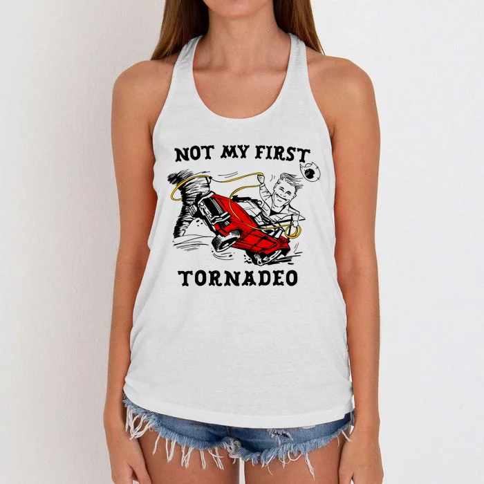 Not My First Tornadeo Not My First Tornado Women's Knotted Racerback Tank