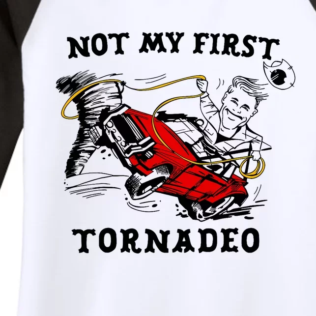 Not My First Tornadeo Not My First Tornado Women's Tri-Blend 3/4-Sleeve Raglan Shirt