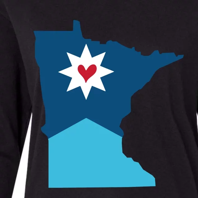 New Minnesota Flag Womens Cotton Relaxed Long Sleeve T-Shirt