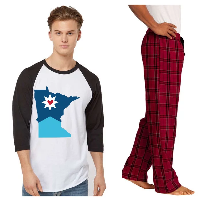 New Minnesota Flag Raglan Sleeve Pajama Set