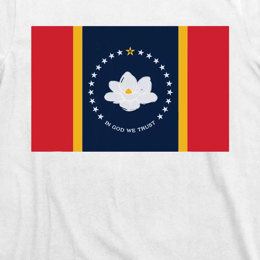 New Mississippi Flag In God We Trust Magnolia T-Shirt