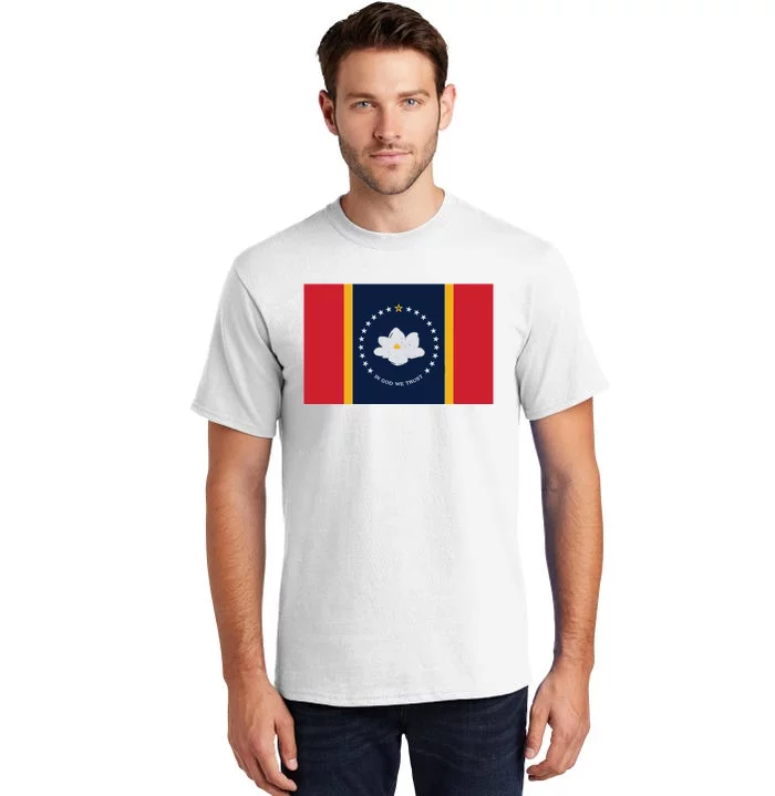 New Mississippi Flag In God We Trust Magnolia Tall T-Shirt