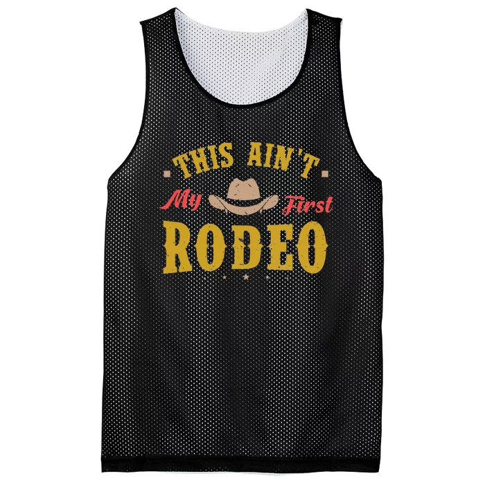 Not My First Vintage Rodeo Riding Horse Bronc Cow Western Mesh Reversible Basketball Jersey Tank