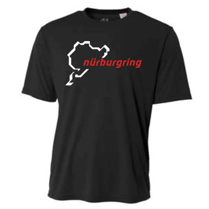 Nurburgring Map Graphic Day Track Gift Cooling Performance Crew T-Shirt