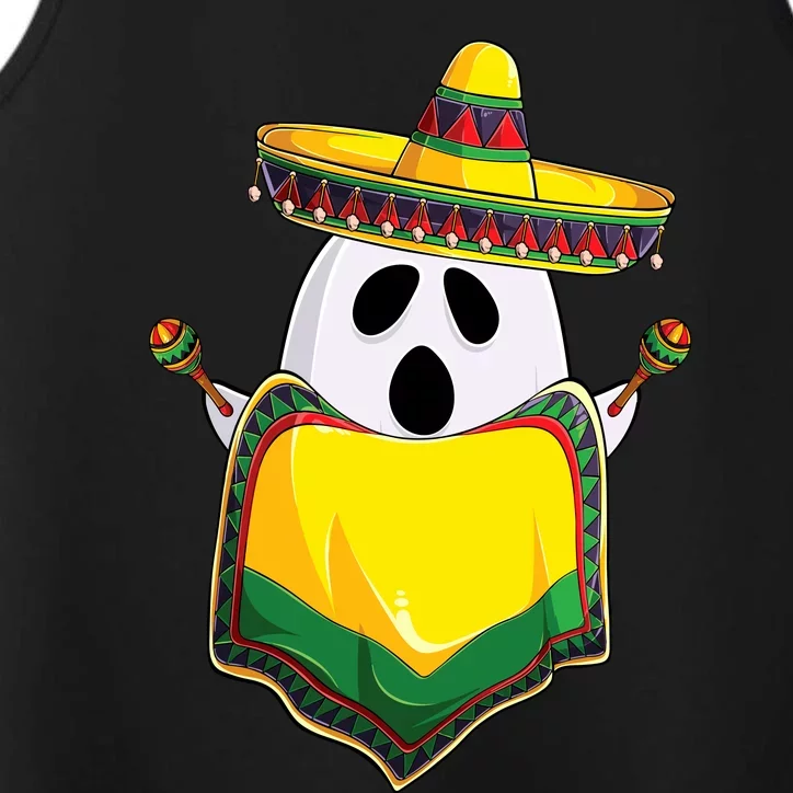 No Me Ghosta Gusta Funny Mexican Halloween Performance Tank