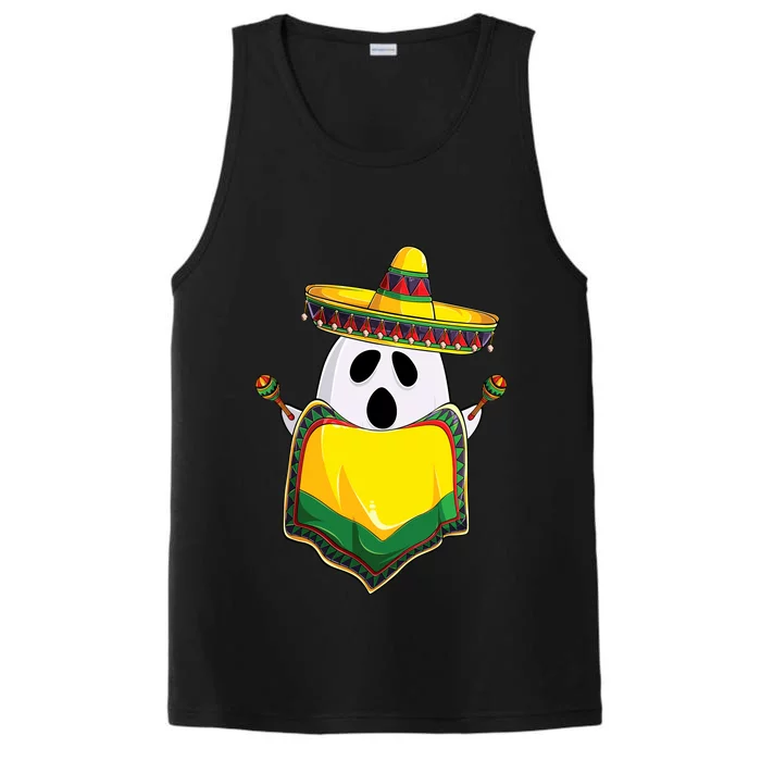 No Me Ghosta Gusta Funny Mexican Halloween Performance Tank