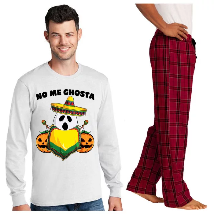 No Me Ghosta Gusta Funny Mexican Halloween Long Sleeve Pajama Set