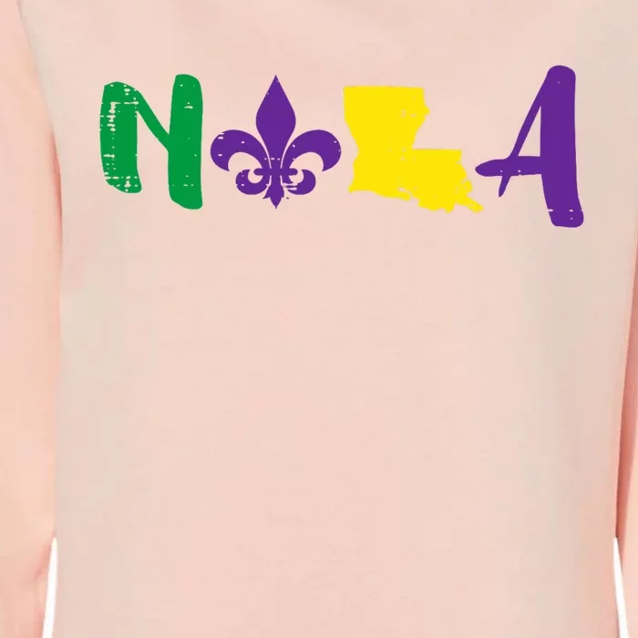 Nola Mardi Gras Jester New Orleans Louisiana Carnival Gift Womens California Wash Sweatshirt