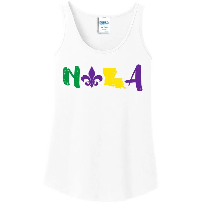 Nola Mardi Gras Jester New Orleans Louisiana Carnival Gift Ladies Essential Tank