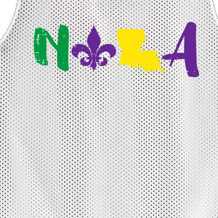 Nola Mardi Gras Jester New Orleans Louisiana Carnival Gift Mesh Reversible Basketball Jersey Tank