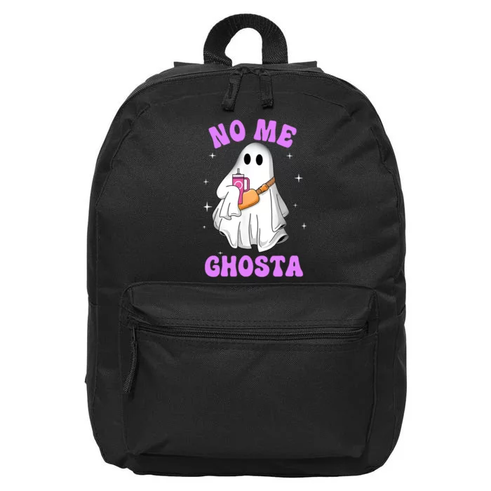 No Me Ghosta Funny Mexican Halloween Ghost 16 in Basic Backpack