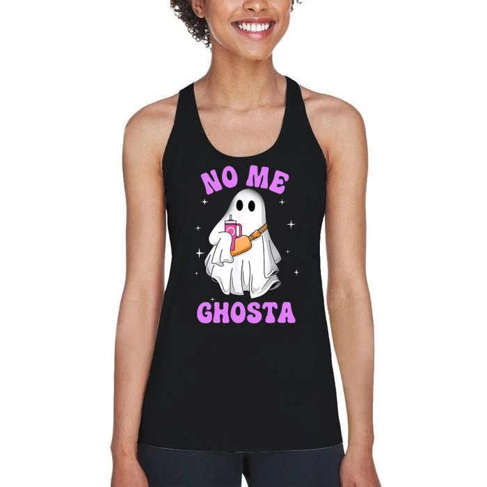 No Me Ghosta Funny Mexican Halloween Ghost Women's Racerback Tank