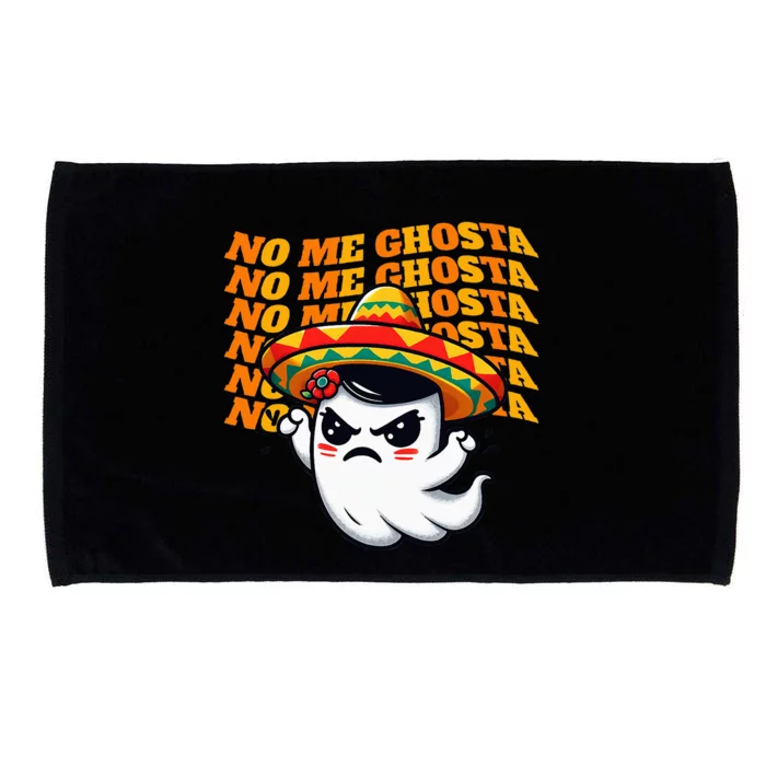 No Me Ghosta Funny Mexican Halloween Ghost Microfiber Hand Towel